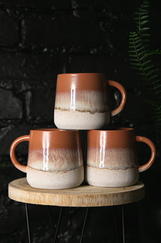 Ombre Dipped Stoneware Mug - Terracotta