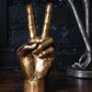 Gold Peace Hand Ornament & Vase