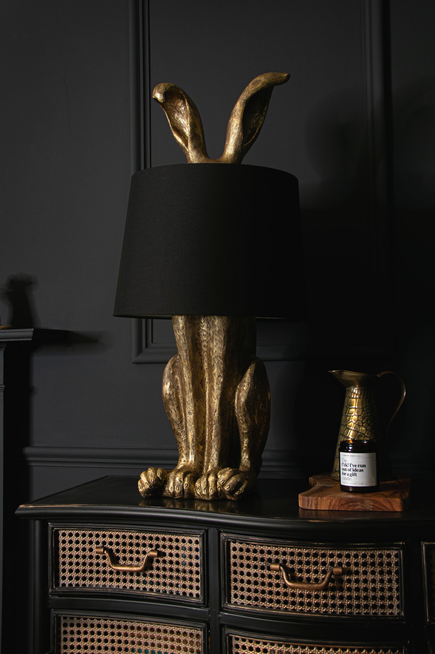 Gold Rabbit Ears Lamp