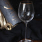 Traditional Wine Glasses with Gold Rims - Set of 2