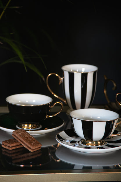 Monochrome Striped Mug